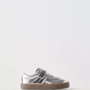 Zara Kids Metallic Silver Sneakers